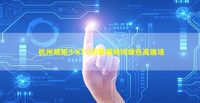 杭州规矩少KTV招聘模特纯绿色高端场